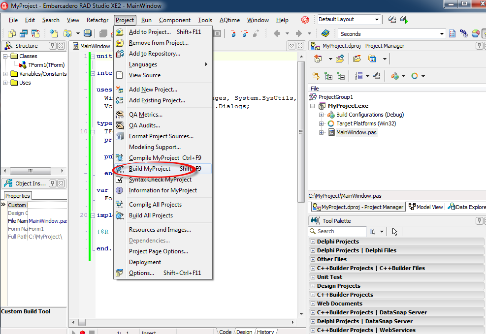 Создание dll в delphi 7 для 1с